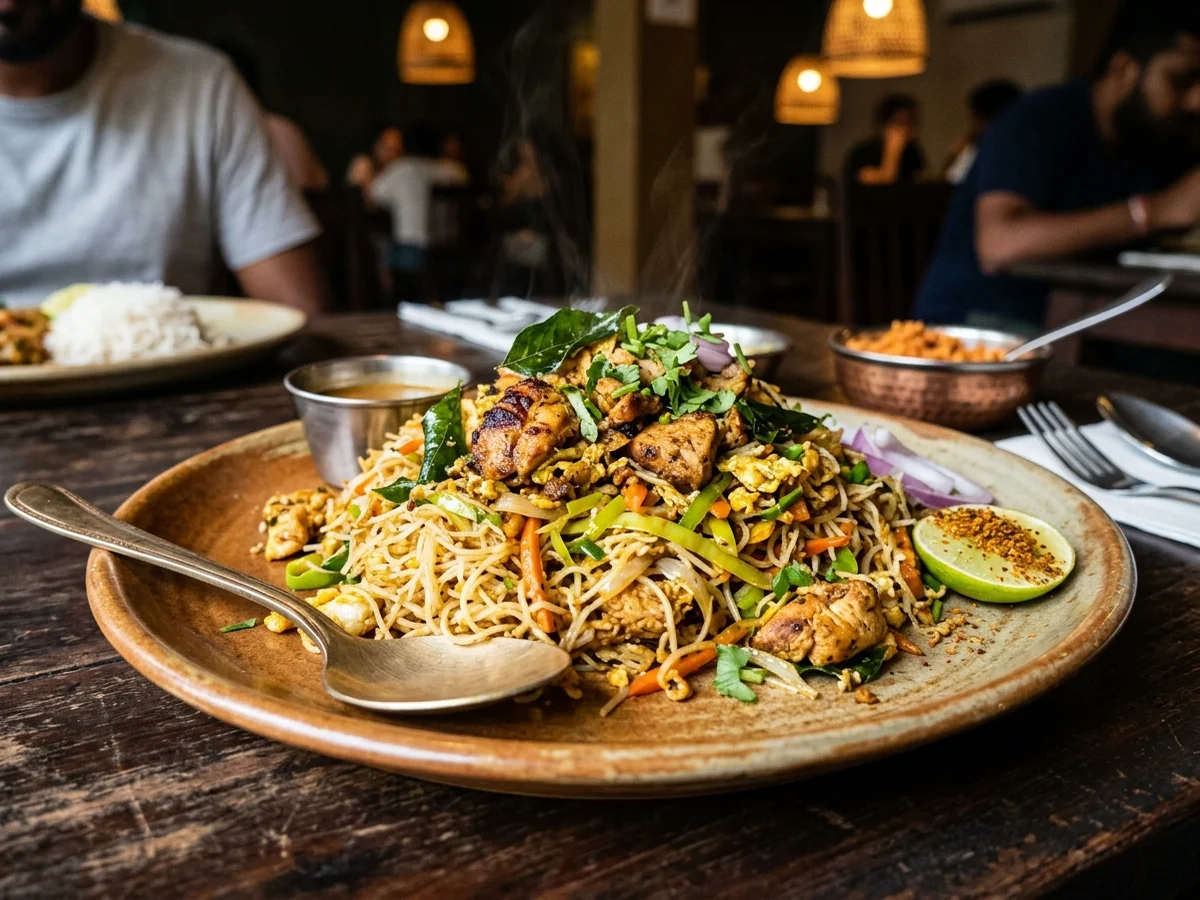 String Hoppers Chicken Kothu from Ceylon Kitchen