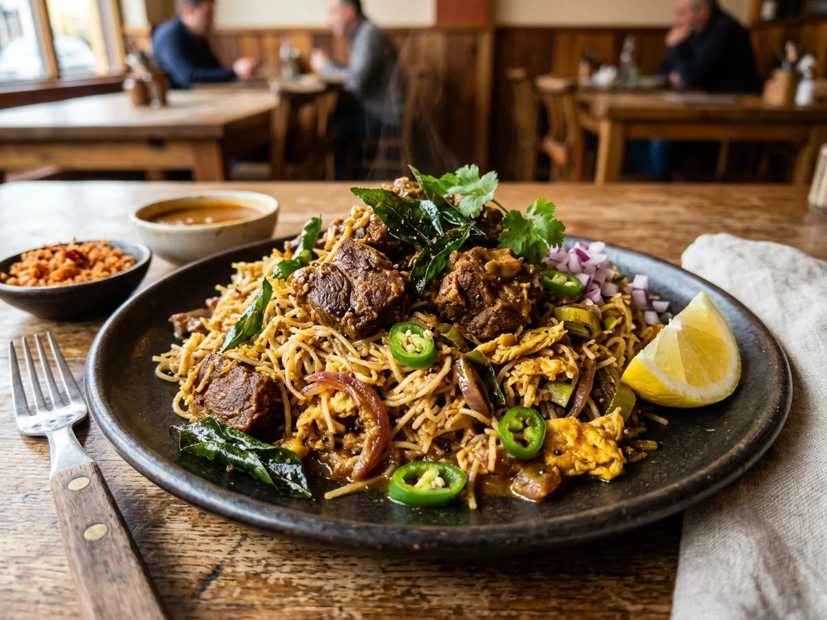String Hoppers Mutton Kothu from Ceylon Kitchen